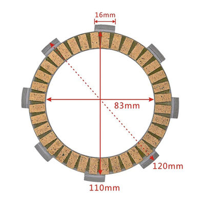 ODM FCC Clutch Plate Motorcycle Clutch Friction Disc Lining Rubber Base For Honda CG150